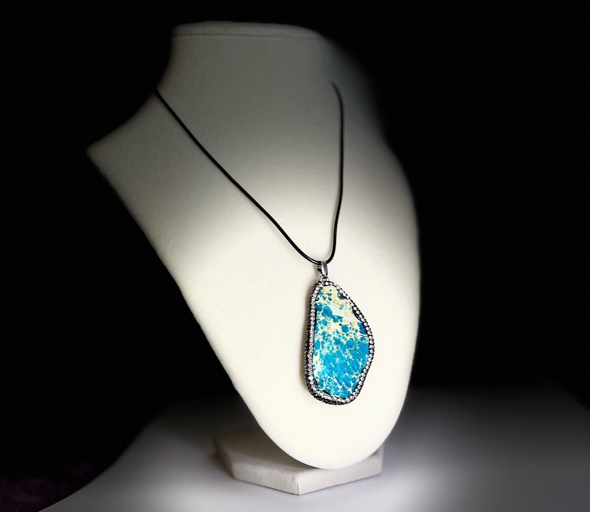 Exquisite Variscite Freeform Necklace