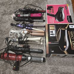 Lot of Women's Hair Straighteners/Curlers,etc. Hair Dryer