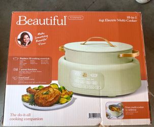 Beautiful 10 in 1, 6 Qt Electric Multi-Cooker, Sage Green by Drew Barrymore