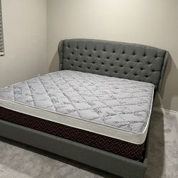California King Bed With Pillowtop Bamboo Mattress Only