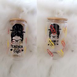 Teacher Life Glass Cup
