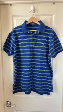 Polo Men Shirt Size XXL Blue and Green Patterns