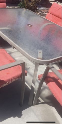 Patio table and 4 chairs