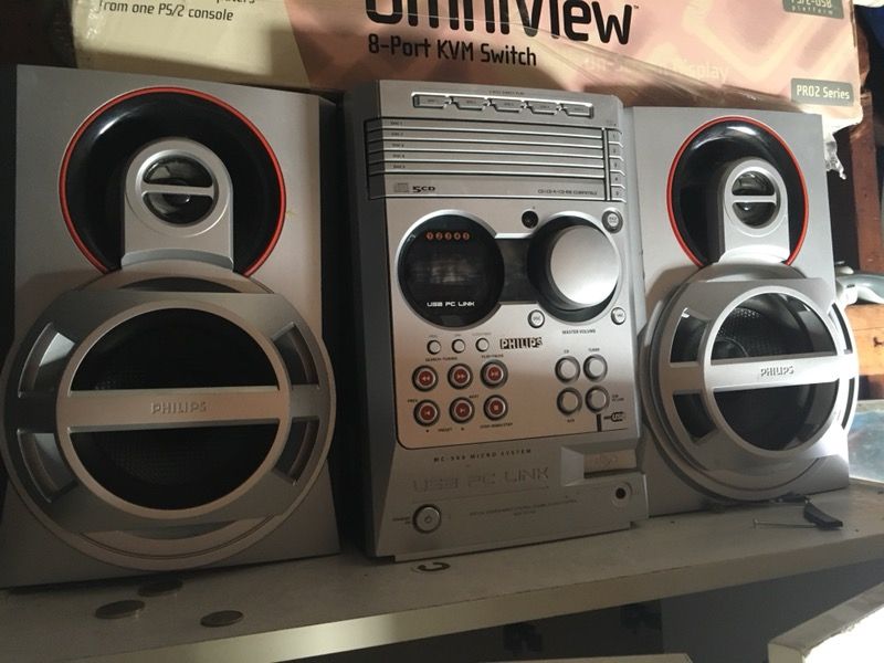 Philips Mc-500/37 Micro Mini Stereo System Usb Pc Link Mp3 5 Cd $100