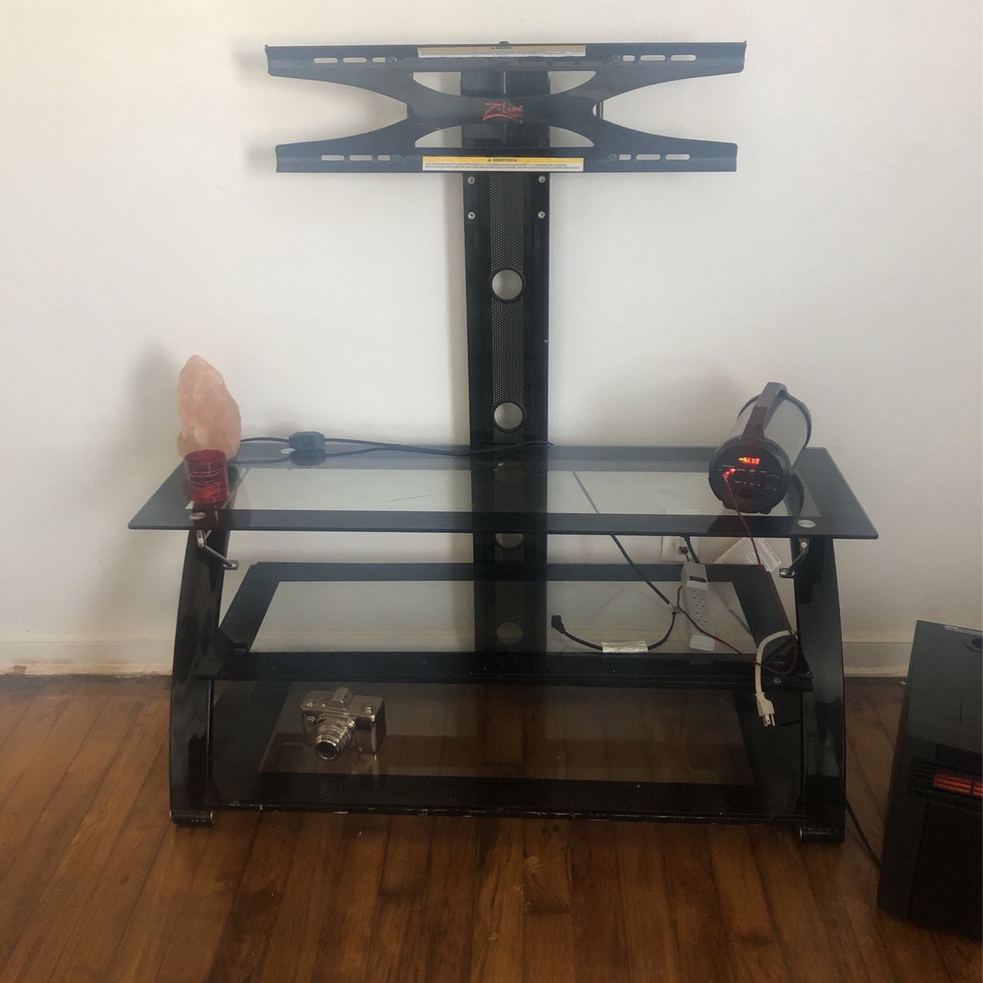 Glass Tv Stand Good As New .