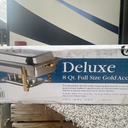 3 Deluxe 8 Qt Full Size Gold Accent 