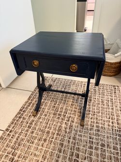 Drop-Leaf Side Table with Drawer