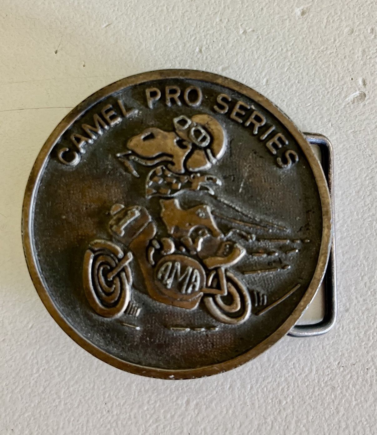 Vintage 1970/80s CAMEL Filter Pro Series Brass Belt Buckle