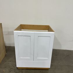 27” vanity for restroom white shaker