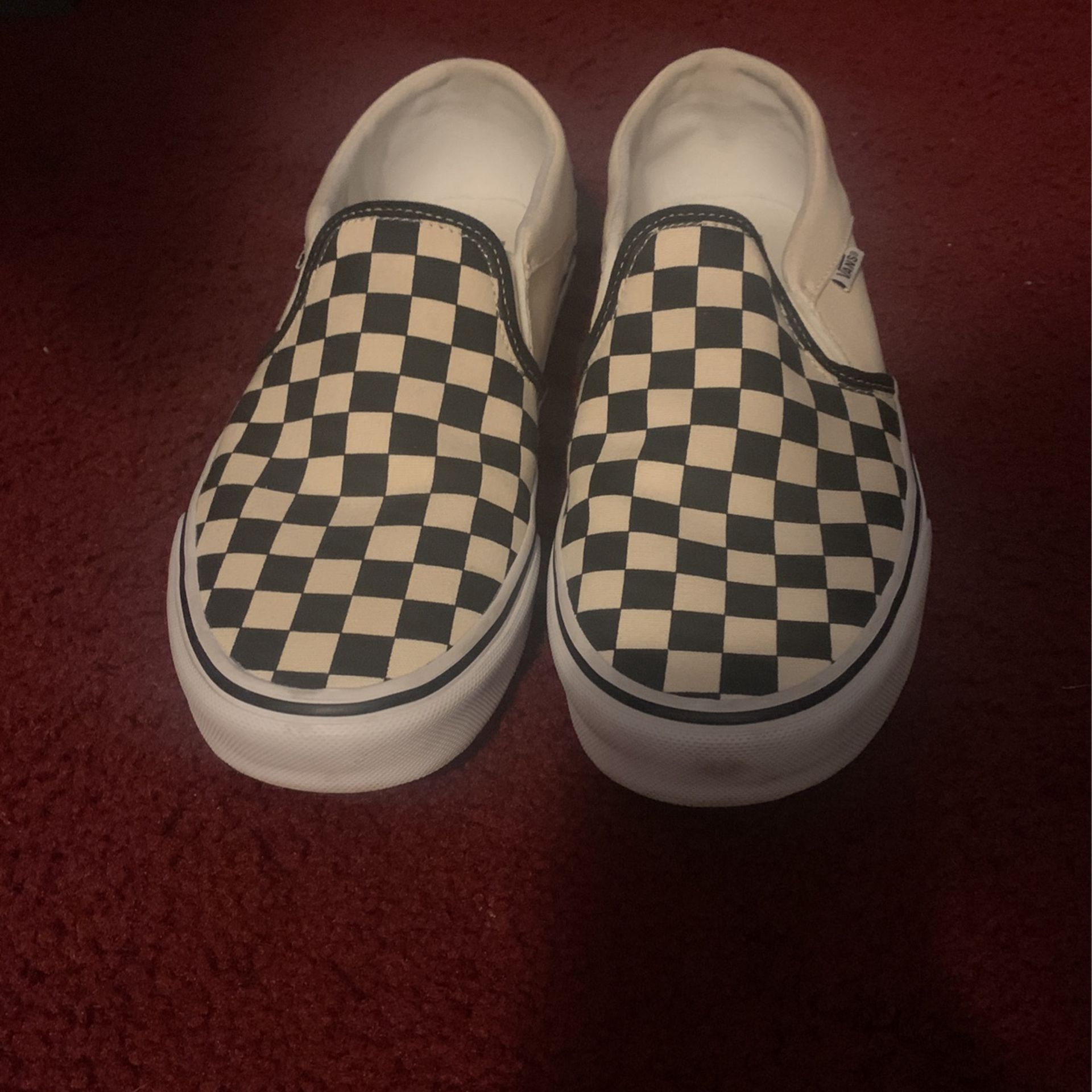 Checkered Slip On Vans 