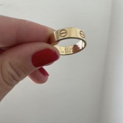 Cartier Classic Model Yellow Gold Love Ring Size 7