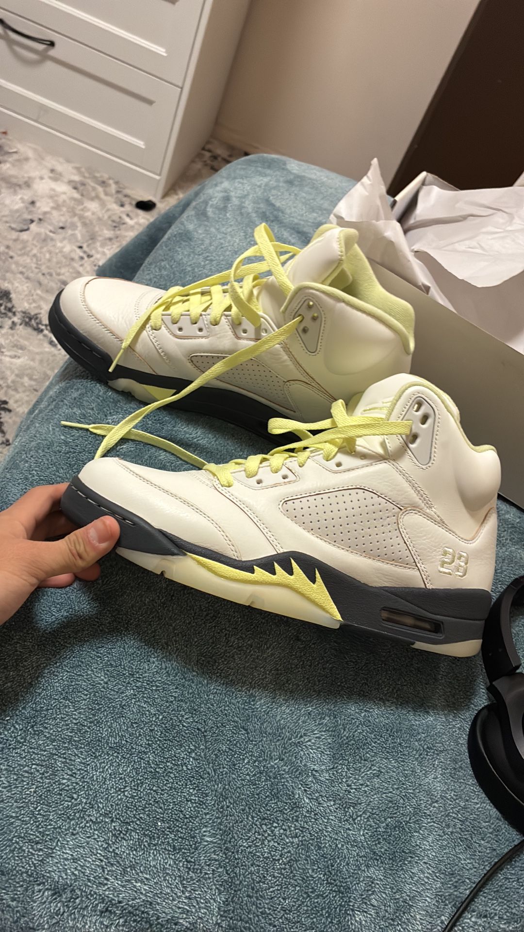 Brand New Jordan 5 Retro Luminous Green