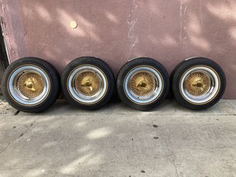 Vogue Tyre & 15X7 Standard gold 100 Spoke Low Rider Rims