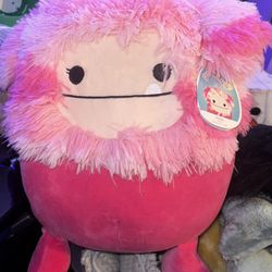 new! Squishmallow Hailey Bigfoot Yeti Hot Pink 8" located off lake mead & simmons area asking $20