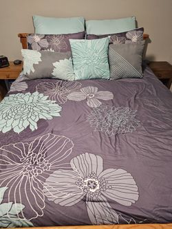 Queen Comforter + 3 Decorative Pillows