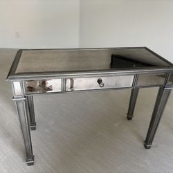 Beautiful Mirrored Desk/mini Credenza
