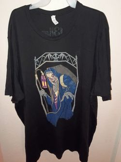 Black Graphic T-Shirt Grim Reaper Design