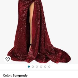 Burgundy Off Shoulder Sequin Prom Dresses with Slit Mermaid Tulle Sweetheart Formal Party Evening Gowns for Women 2024

Prom