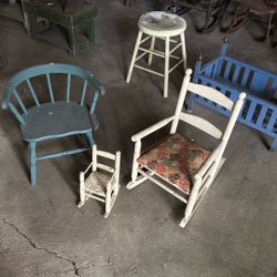 Vintage Children’s Rocker,  Chair, Doll Rocker