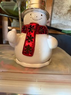 Snowman candle Luminary