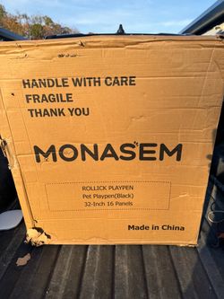MONASEM Rollick Playpen (Black, 32-Inch, 16 Panels)
