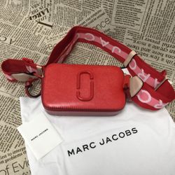 Marc Jacobs Snapshot Crossbody Bag Sandcastle Red Multi