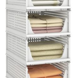 Stackable Plastic Storage Baskets