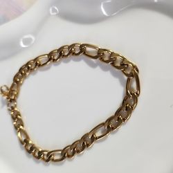 New Stainless Steel Figaro Bracelet