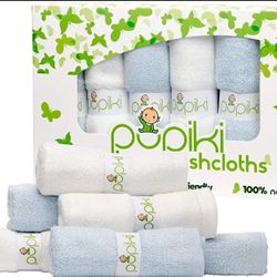 Baby Washcloths – Soft Baby Wash Cloths for Face & Body, Gentle on Sensitive Skin – Baby Towels with Bamboo Made from Rayon Fiber & Bonus Machine Wash