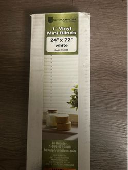 Champion 1" Vinyl Mini Blinds 24" x 72" White