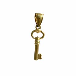 Pendant Solid Gold 14k. Key