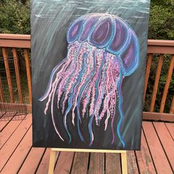 30x36” Acrylic and texture on Black Canvas