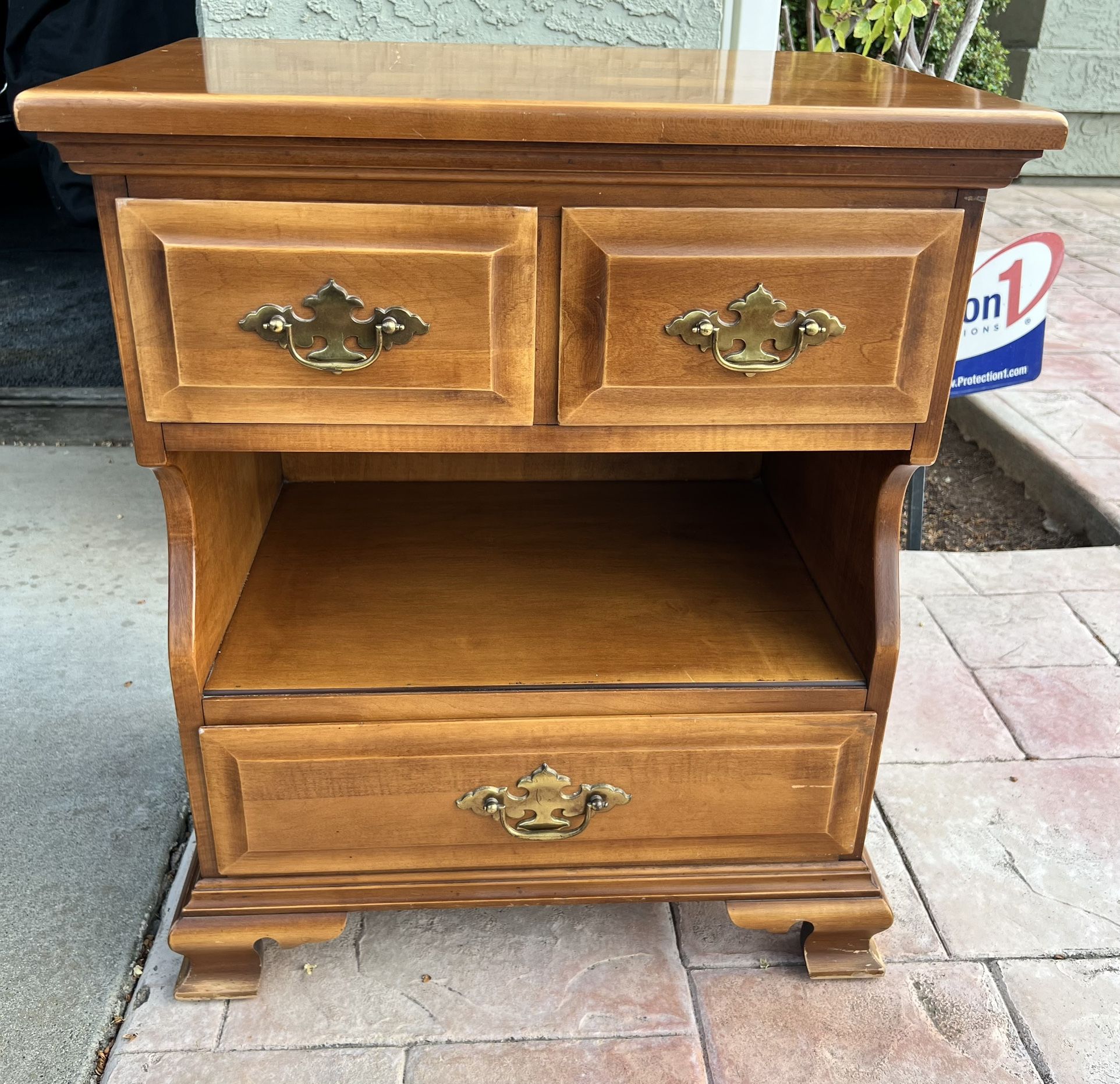 MCM Solid Wood Accent Table