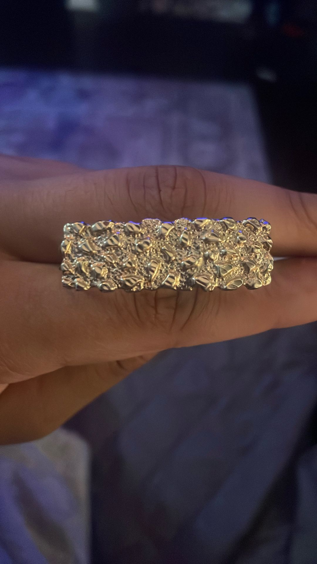 nugget 2 finger ring
