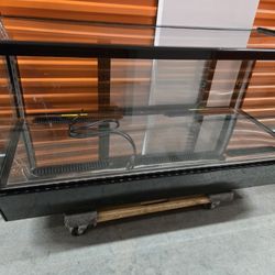 Avantco BCS-48-HC 48" Black Refrigerated Square Countertop Bakery Display Case with LED Lighting