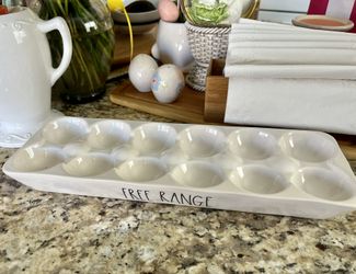 Rae Dunn Free Range Ceramic Egg Holder