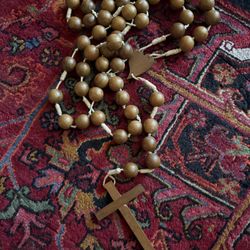 Lg Solid Wood 59 Inch Rosary, Rosary Beads, Lord France