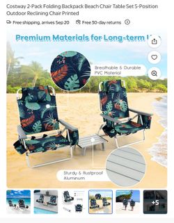 Beach Chairs With Table 
