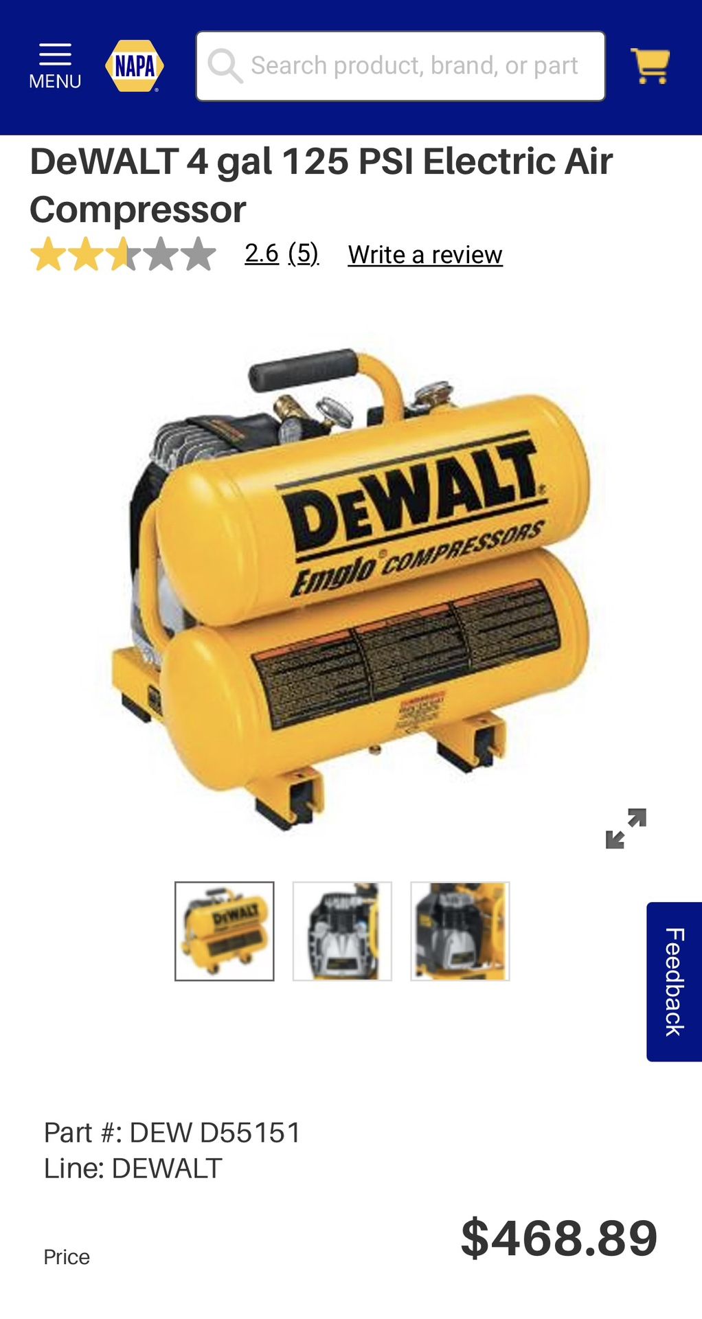 DEWALT Air Compressor