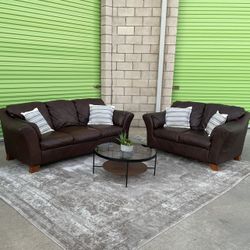 *Free Delivery* Ashley Furniture Leather Couch Sofa Loveseat Set