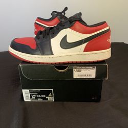 Jordan 1 Low Bred Toe 