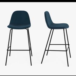 Two Kody Upholstered Bar and Counter Stool
