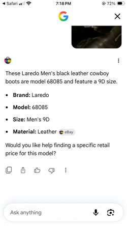 Black men’s Laredo boots size 9