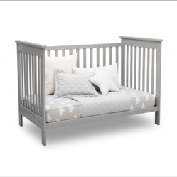 Delta Children Adley 3-in-1 Convertible Crib - Gray