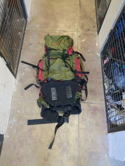 Large backpacking bag camping