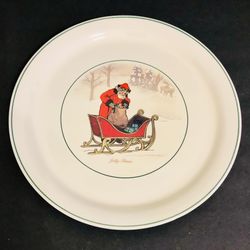 NEW Hallmark 12" Christmas 12” Platter Jolly Times “What’s in Santa's bag?”