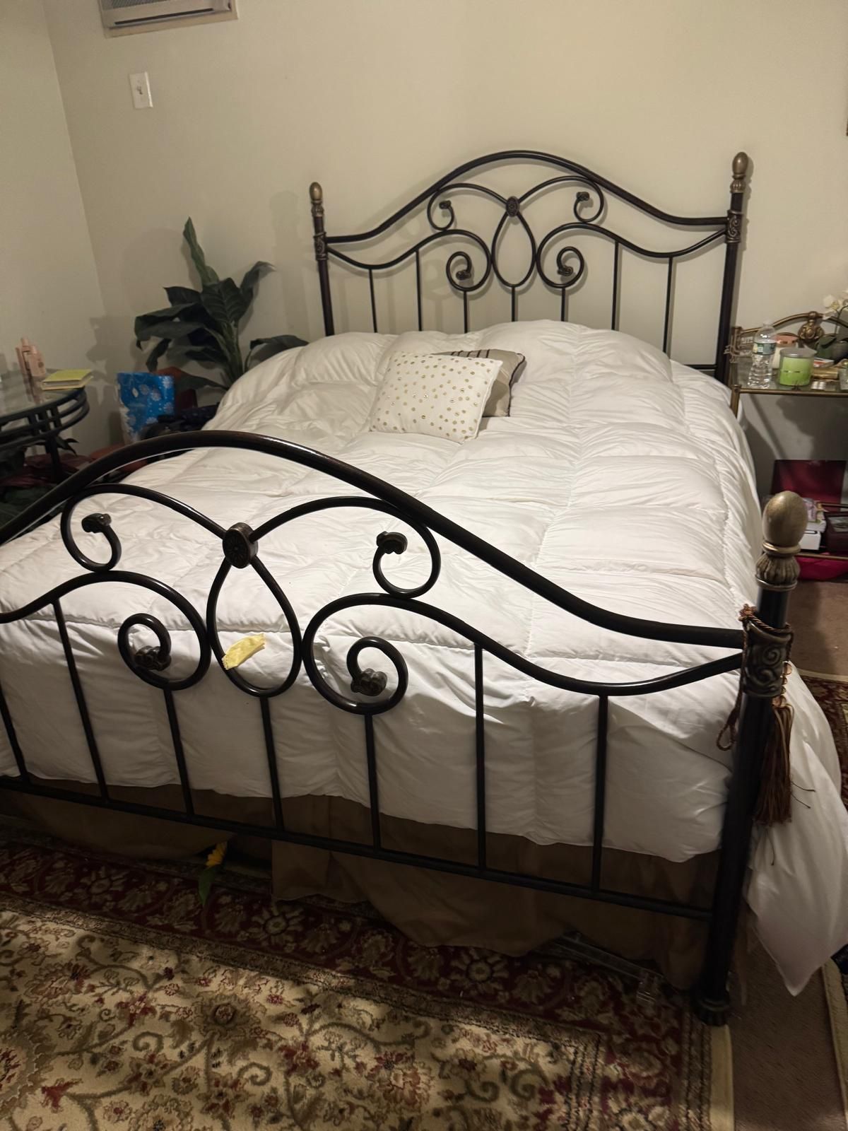 Queen Bed Frame + Mattress