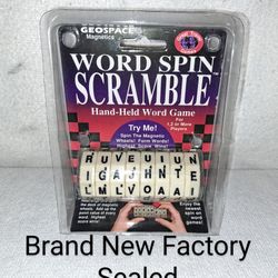 Brand New Factory Sealed Vintage 1995 Word Spin Scramble Hand-held Word Game