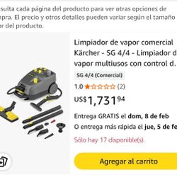 Kärcher Commercial Steam Cleaner - SG 4/4 - Multi-Purpose Steam Cleaner with Variable Steam Control, VapoHydro Function - Floor Nozzles, Window Nozzle