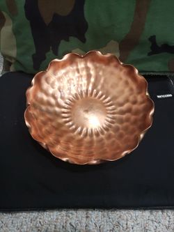 Decorative Solid Copper Bowl. 